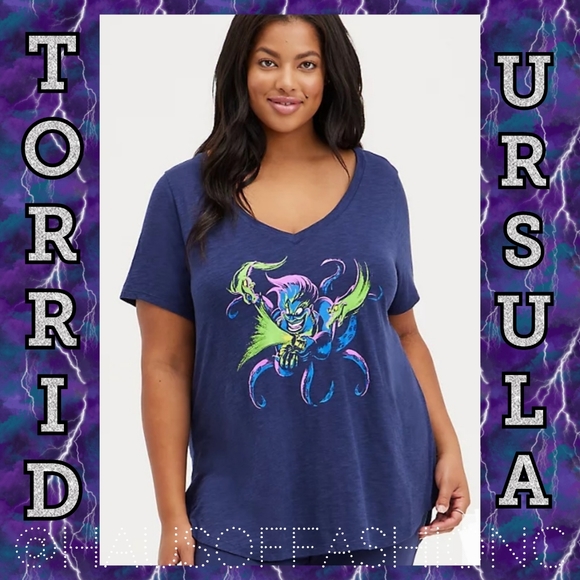 TORRID Ursula Neon Disney Villains Sleep Top! - Picture 1 of 10